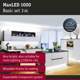 MaxLED 1000 3m LED lighting set with bright, wipeable coating ideal for kitchen and room lighting