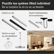 Système modulaire URail avec rails, spots et suspensions pour solutions d'éclairage personnalisables