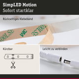 LED-Lichtband mit rückseitigem Klebeband, zuschneidbar und einfache Steckverbindung für flexible Beleuchtung
