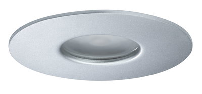 Round silver aluminum recessed LED light for modern ceiling lighting solutions