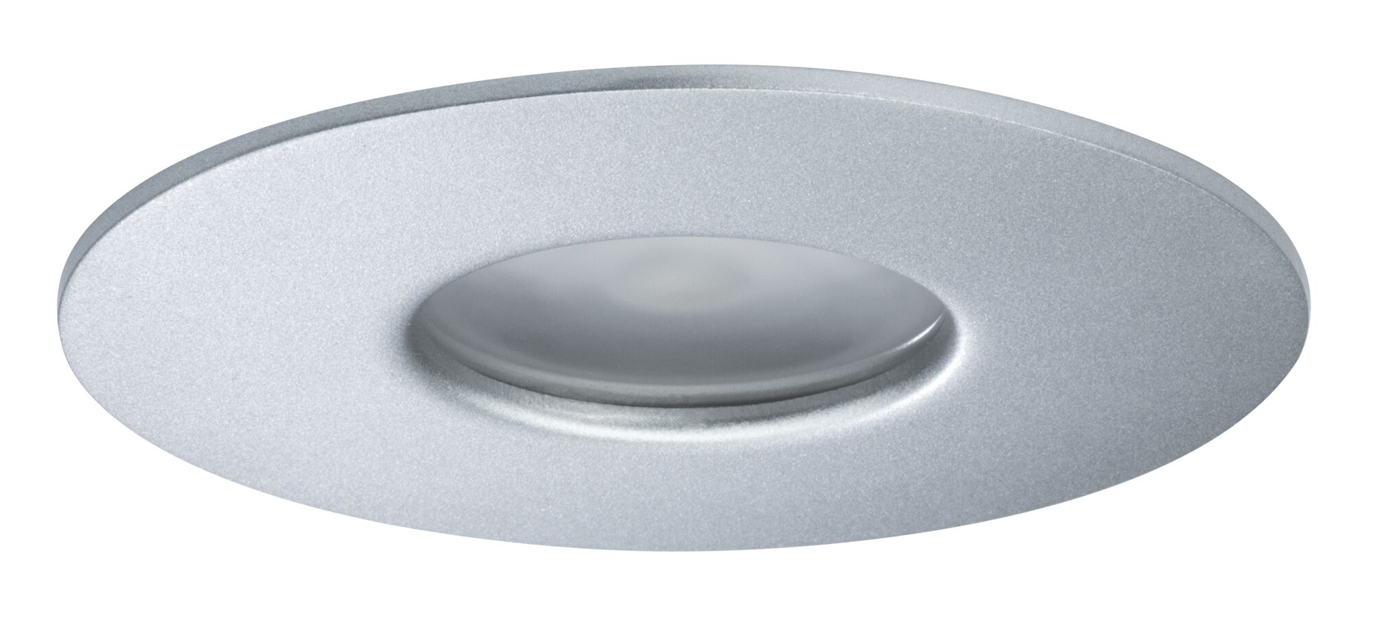 Round silver aluminum recessed LED light for modern ceiling lighting solutions