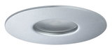 Round silver aluminum recessed LED light for modern ceiling lighting solutions