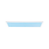 Panneau LED rectangulaire plat avec cadre blanc et lumière bleue pour éclairage moderne