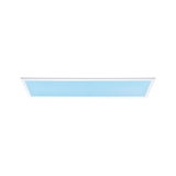Panneau LED rectangulaire plat avec cadre blanc et lumière bleue pour éclairage moderne