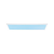 Panneau LED rectangulaire plat avec cadre blanc et lumière bleue pour éclairage moderne