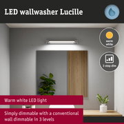 White LED wallwasher Lucille with warm white light and 3-step dimmable function for wall lighting
