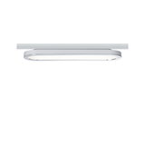 Plafonnier LED moderne blanc en métal de forme ovale pour un éclairage économique de la pièce