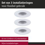 Set van 3 witte inbouwspots met 50 mm lichtbron voor flexibel gebruik