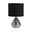 Pauleen Lampe à poser Sip of silver E14 max. 20W Argent/Noir Lampe de table avec abat-jour en tissu noir et pied en métal argenté texturé pour éclairage intérieur