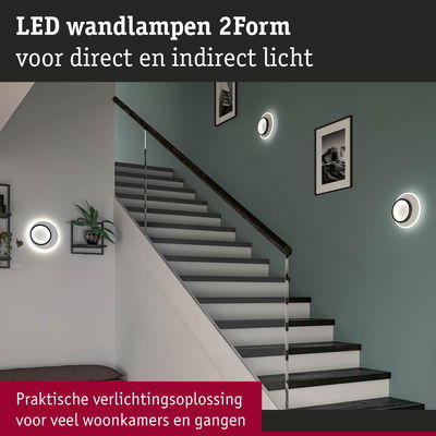 Moderne witte LED wandlampen 2Form met direct en indirect licht voor hal en woonkamer
