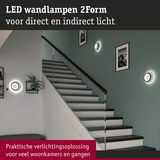 Moderne witte LED wandlampen 2Form met direct en indirect licht voor hal en woonkamer
