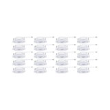 Zwanzig weiße LED-Einbaustrahler mit Kabel, ideal für energiesparende Deckenbeleuchtung.