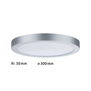 Rundes LED-Deckenlicht mit silbernem Aluminiumrahmen und weißem Diffusor, energiesparende Innenbeleuchtung