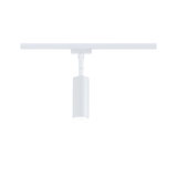 Modern white metal LED spotlight on track system for flexible room lighting