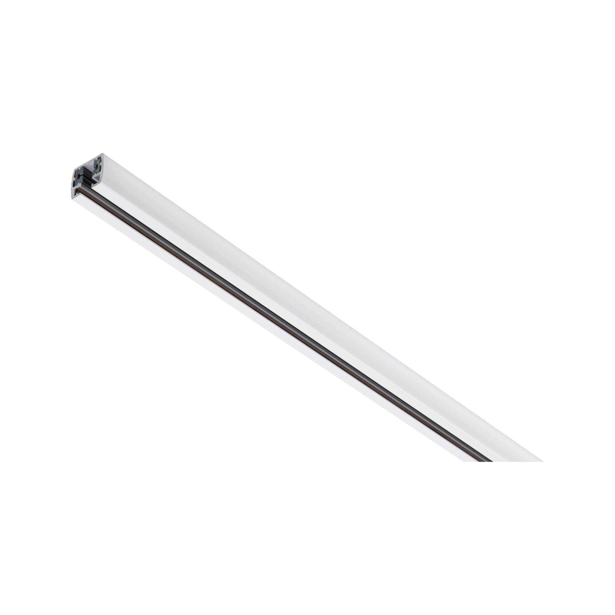 Profil en aluminium blanc avec rail noir pour bandes LED, système d'éclairage moderne