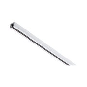 White aluminium profile with black rail for LED light strips, modern lighting system