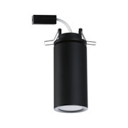 Spot encastré noir en métal avec câble blanc pour éclairage LED de plafond moderne