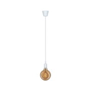 Suspension avec câble blanc et ampoule ambrée pour éclairage moderne d'intérieur