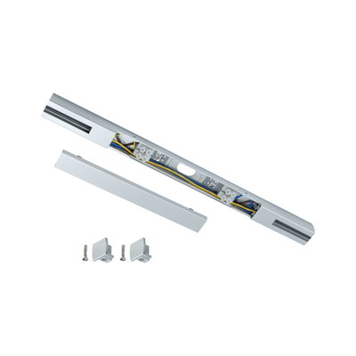 Silver aluminum connector adapter with cables and screws for LED track lighting system