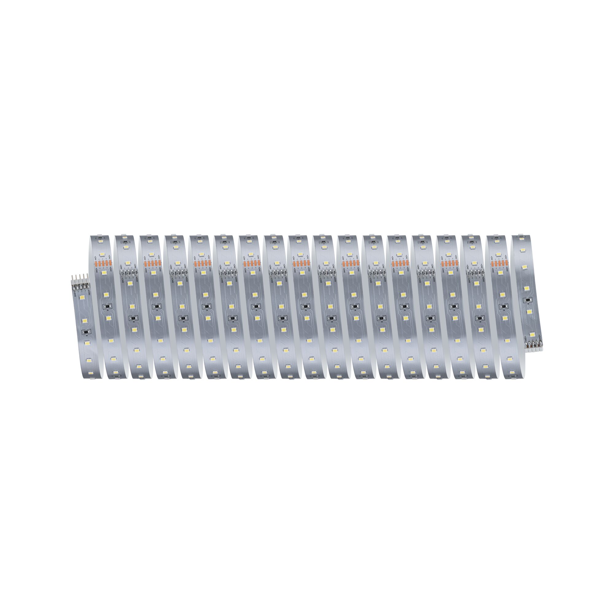 Flexible silver LED strip with white lights for modern lighting and decorative use