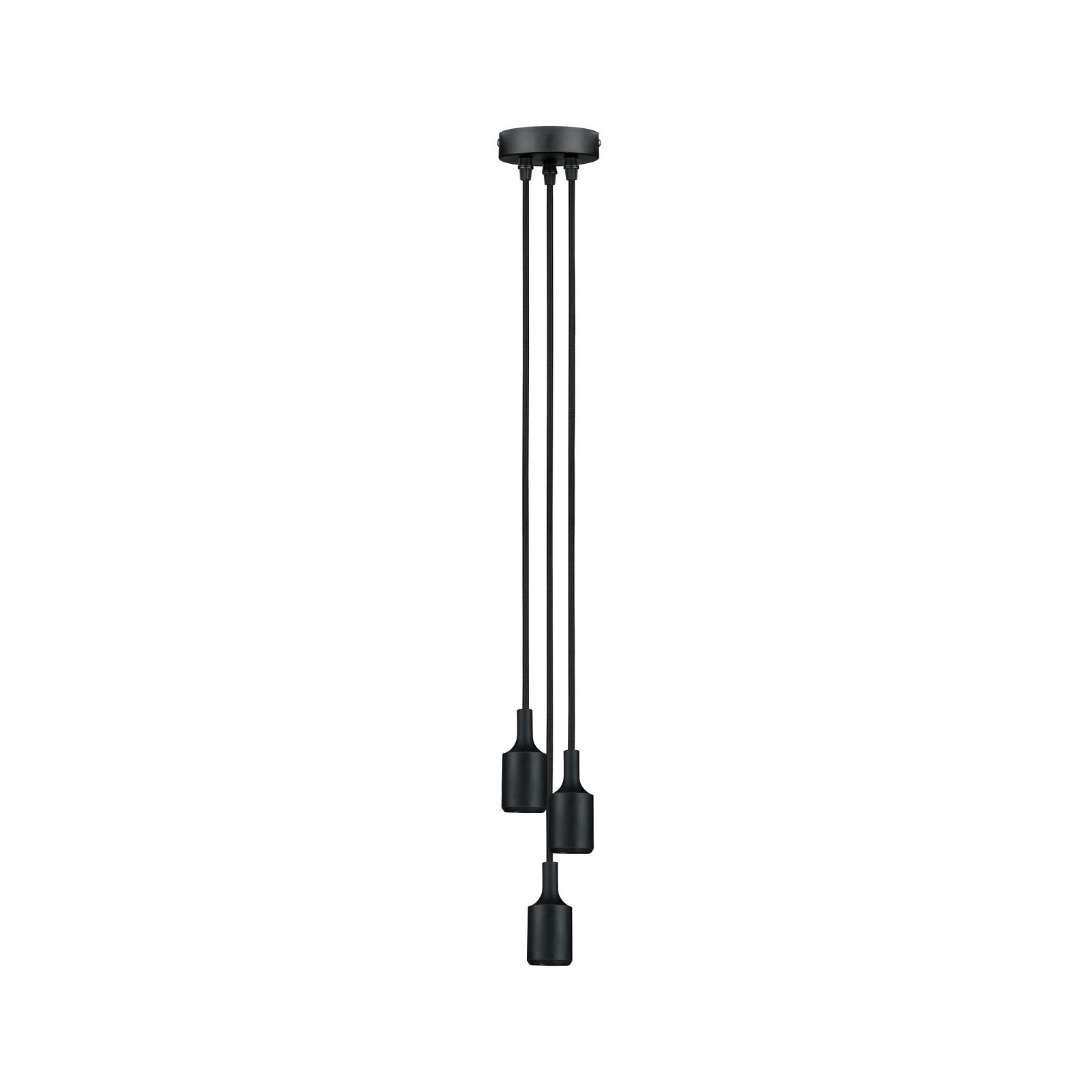 Hanglamp Stoffen kabel E27 max. 3x20W Zwart dimbaar