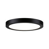 Ronde LED-plafondlamp met zwart metalen frame en witte diffuser voor moderne verlichting