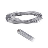 Transparent speaker cable with copper wires, flexible and durable for audio connections