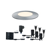 LED-Einbauleuchte aus gebürstetem Aluminium mit Zubehör für Garten- und Außenbeleuchtung