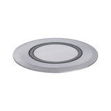 Round brushed aluminum recessed light cover in silver for LED spotlights