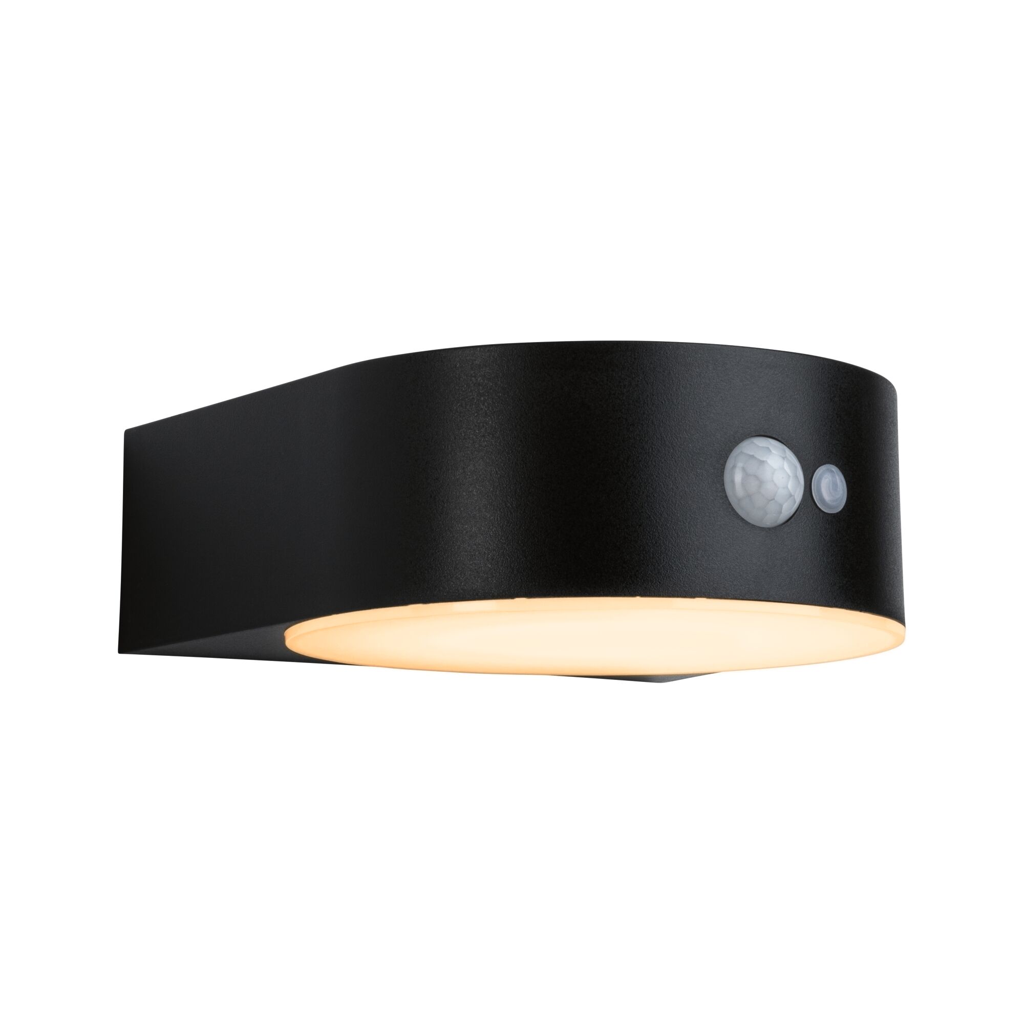 Applique murale LED noire avec détecteur de mouvement et lumière blanc chaud pour extérieur
