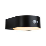 Applique murale LED noire avec détecteur de mouvement et lumière blanc chaud pour extérieur