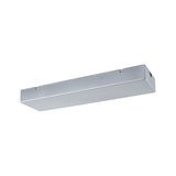 Rectangular silver aluminum LED under-cabinet light for modern kitchen lighting solutions