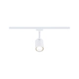 White metal LED spotlight on track system for flexible indoor lighting solutions