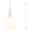 Pendant luminaire Ravi IP44 E27 max. 60W Matt white dimmable White pendant lamp with ribbed glass bulb and fabric cable for modern home lighting