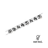 Black cable lighting system with adjustable metal LED spotlights for versatile room illumination