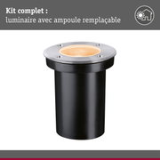 Encastré de sol LED Floor favorable aux insectes IP65 cylindrique 110mm 2200K 4,3W 320lm 230V 38° Acier inoxydable brossé Acier inoxydable/Matière plastique