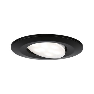 Spot encastré LED noir avec lumière blanche, dimmable pour éclairage intérieur moderne