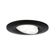 Spot LED encastré noir avec diffuseur blanc en plastique pour éclairage intérieur moderne