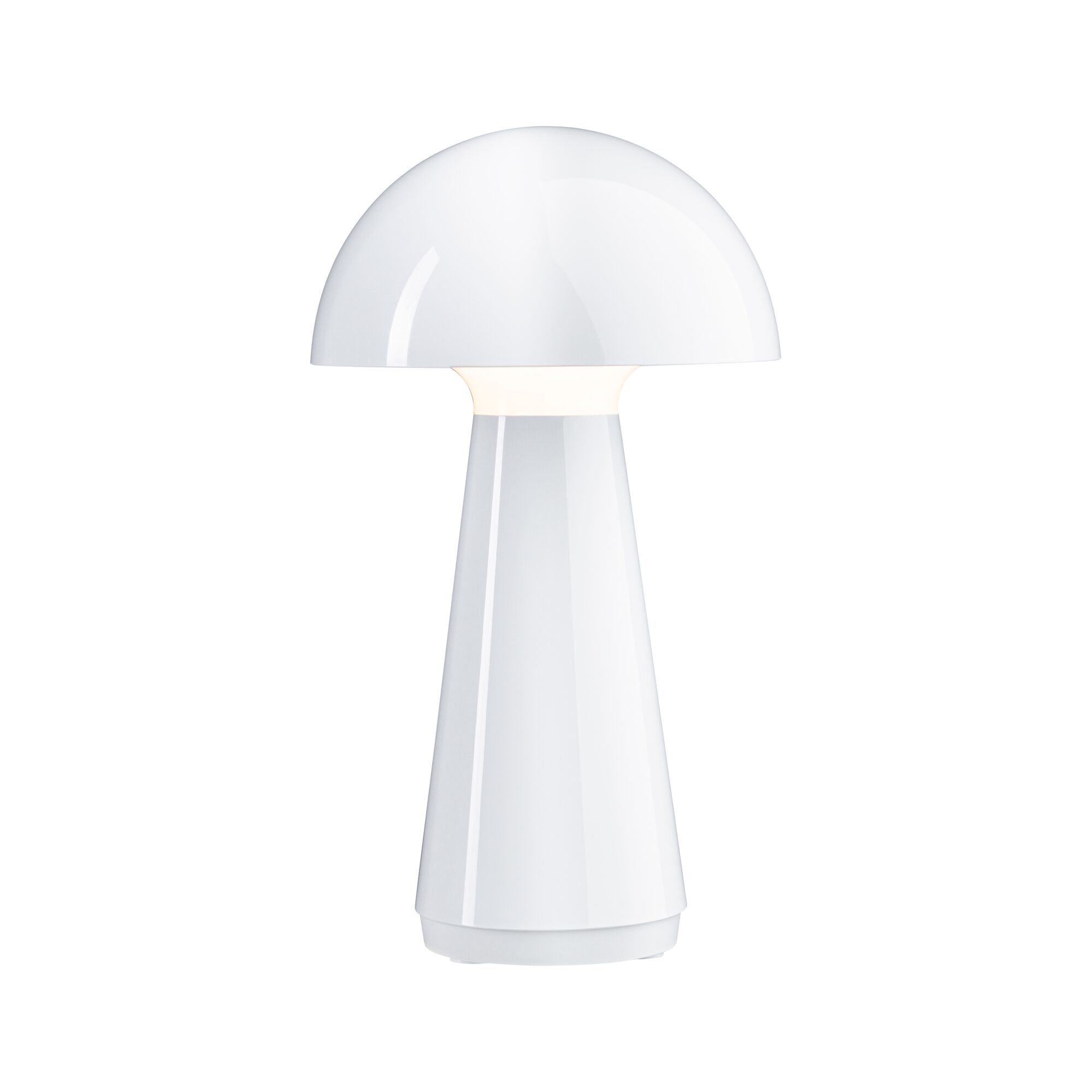 Luminaire rechargeable 3-Step-Dim Onzo IP44 gradable 2700K Blanc Lampe de table moderne blanche en plastique avec abat-jour en forme de champignon pour un éclairage élégant
