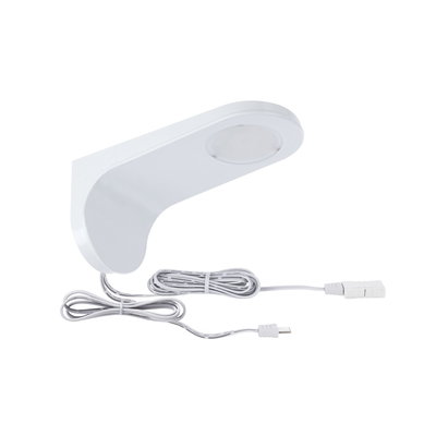 Hvid LED-underbyggelygte med kabel og stik til fleksibel indendørs belysning