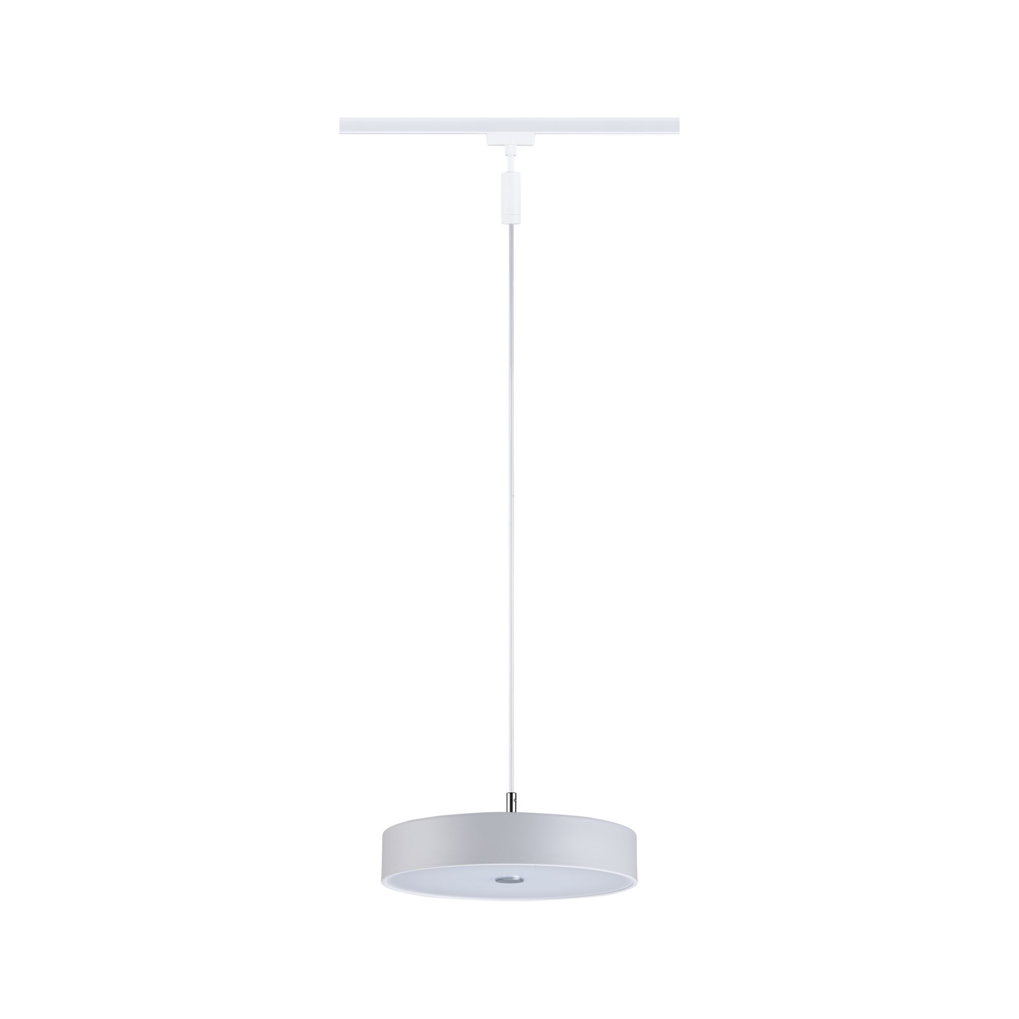 Modern white metal pendant light with round shade for stylish living room lighting