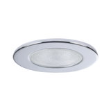 Panneau d'éclairage encastré rond en plastique blanc avec couverture en verre texturé pour éclairage LED