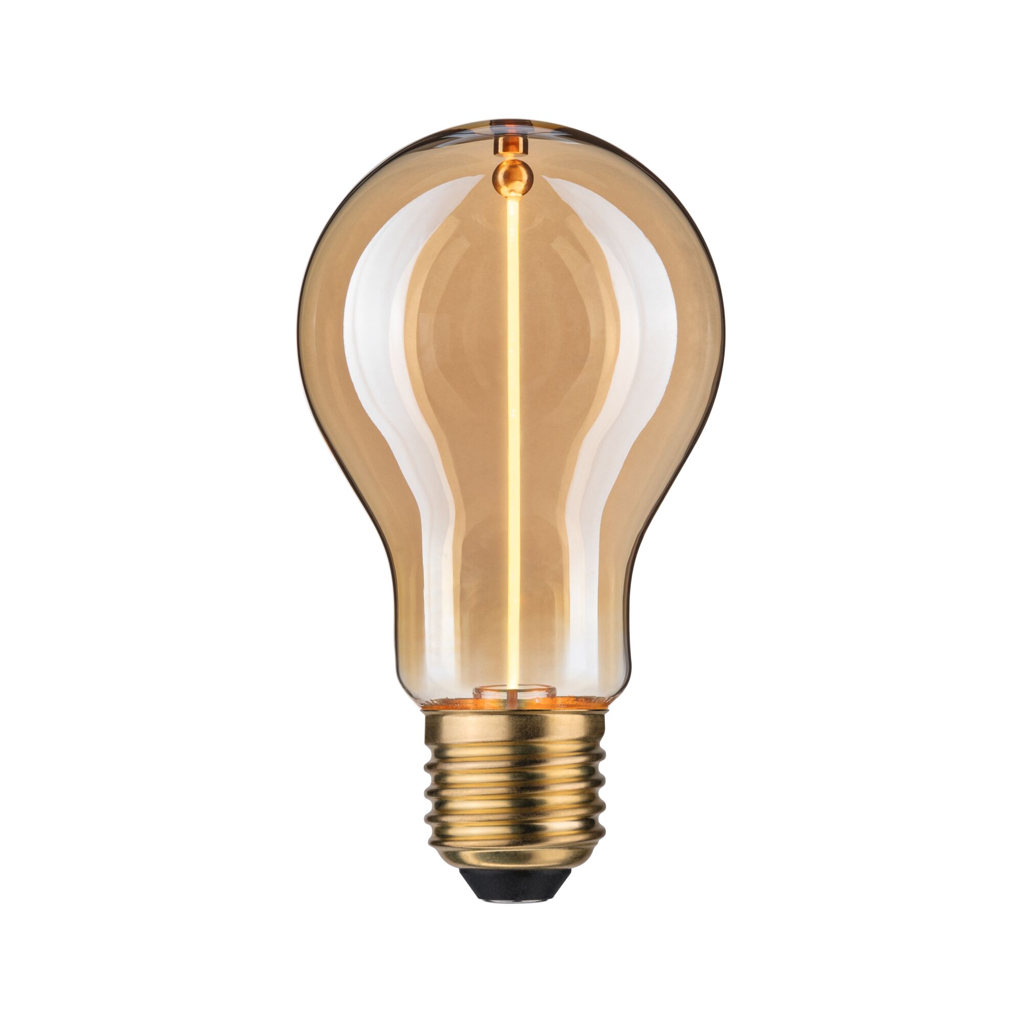 Floating Shine Standardní 230V LED Žárovka 90lm 2,2W 1800K Zlatá LED-Glühbirne mit bernsteinfarbenem Glas und goldfarbenem Sockel für dekorative Beleuchtung