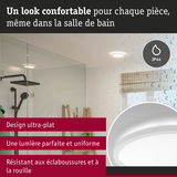 Plafonnier LED blanc ultra-plat IP44, résistant aux éclaboussures et à la rouille pour salle de bain