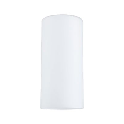 Cylindrical white glass lampshade for modern LED ceiling lights