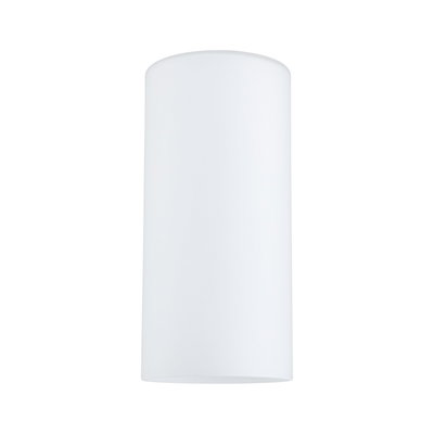 Zylindrischer weißer Lampenschirm aus Glas für moderne LED-Deckenleuchten