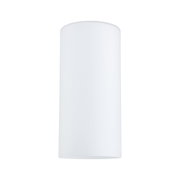 Cylindrical white glass ceiling light cover for modern LED lighting fixtures