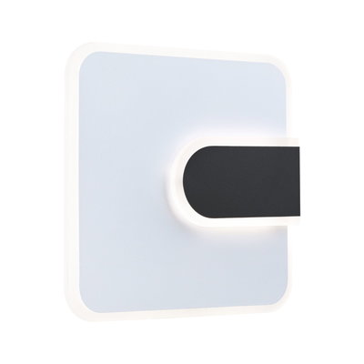 Modern LED wall light in white and black with indirect lighting for stylish room illumination