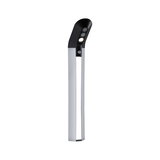 Modern LED outdoor light in silver and black aluminum with motion sensor for garden lighting