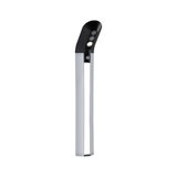 Lanterne extérieure LED moderne en aluminium argenté et noir avec détecteur de mouvement pour jardin